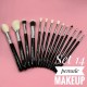 Set 14 makeup brushes for begiers