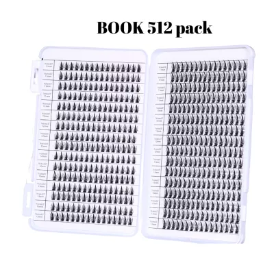 False Individual Lashes Cluster BOOK 512 pack