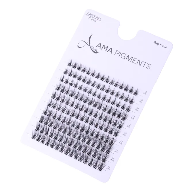 False Eyelashes BIG Pack DAISY MIX 10mm-14mm Ama Pigments