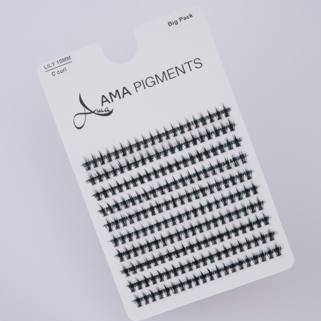 False Eyelashes Big Pack LILY 10 mm Ama Pigments