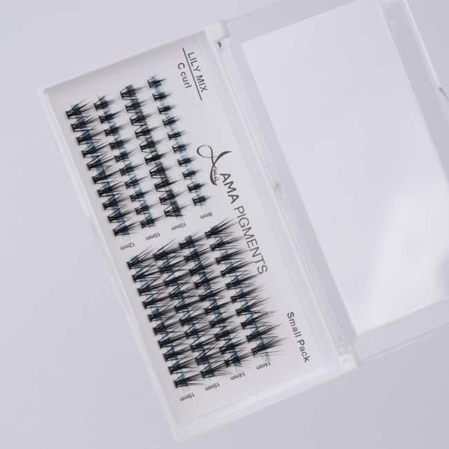 False Eyelashes Small Pack LILY MIX C 8mm-15mm  Ama Pigments