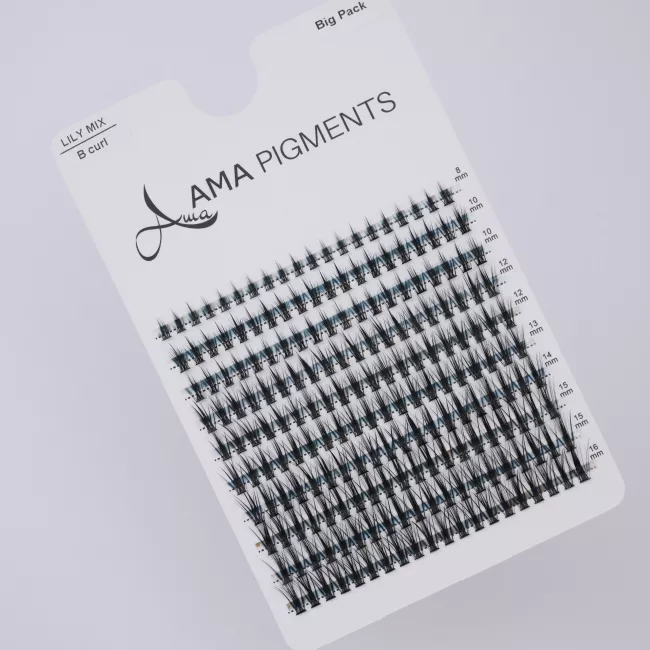 False Eyelashes Big Pack LILY MIX B 8mm-16mm Ama Pigments
