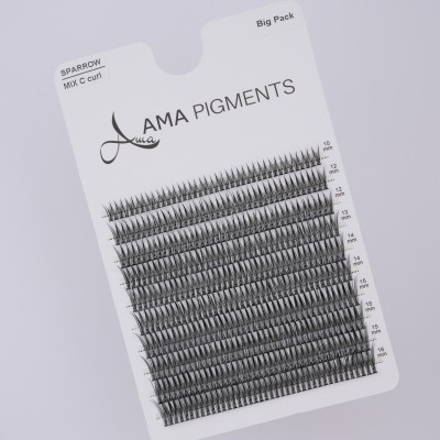 False Eyelashes Big Pack SPARROW MIC C 10mm-16mm Ama Pigments