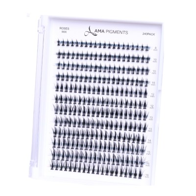 False Individual Lashes ROSE C Mix 240 pack
